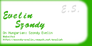 evelin szondy business card